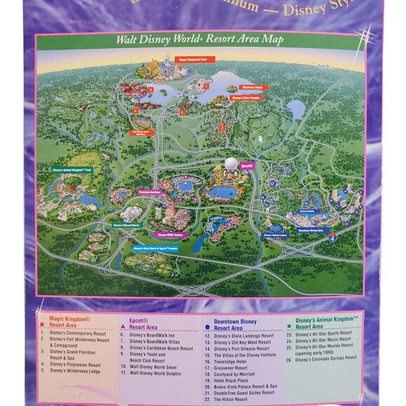 Vintage 1998 MATTEL Y2K Barbie Doll Fashion Disney World Map Collector 22939 - Picture 3 of 7